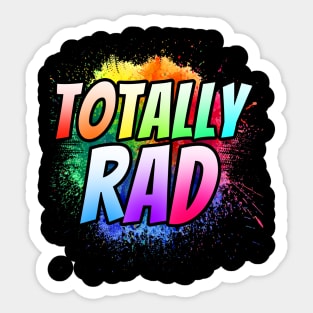 'Totally Rad Paint 80s' Awesome Eighties Vintage Gift Sticker